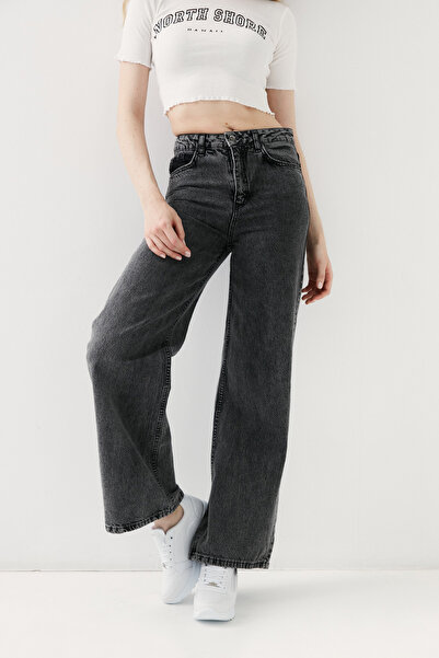 BROSERER DEHA Dimljene Sa likrom Široke nogavice Jean Široke Antracit Jeans