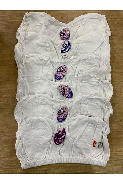 Ceylanoğlu Women's Combed Cotton 100% Cotton Half Tank / 6 Pieces