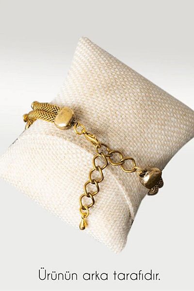 Tesbih Atölyesi Certified Fox Tail Model Pearl - Malahit Stone Bracelet (Adjusted)