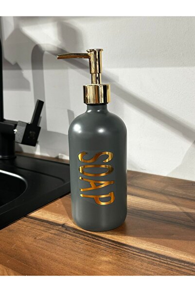 SİHİRLİ AYAKLAR CERAMIC LIQUID SOAP HOLDER WHITE BLACK GREEN GOLD COLOR PRINTED MATTE COLOR
