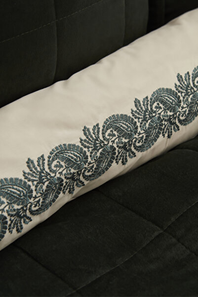 Karaca Home Firenze 100% Cotton Double Duvet Cover Set Petrol