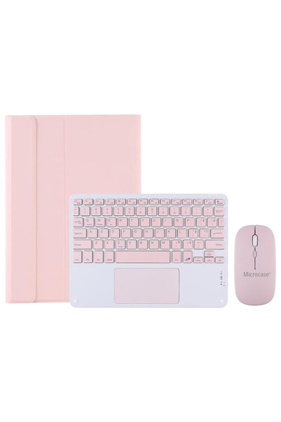 Microcase Samsung Galaxy Tab S9 FE SM-X510 Uyumlu Bt Touchpad Klavye Bluetoot...
