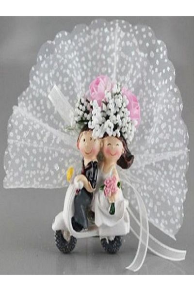 Kazanabil BRIDE ON MOTORCYCLE WEDDY LAVENDER WEDDY CANDY