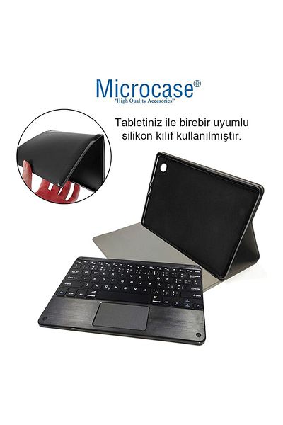 Microcase تابلت متوافق مع Samsung Galaxy Tab S9+ S9 Plus مقاس 12.4 بوصة - مع لوحة لمس بلوتوث وحامل - BKK5