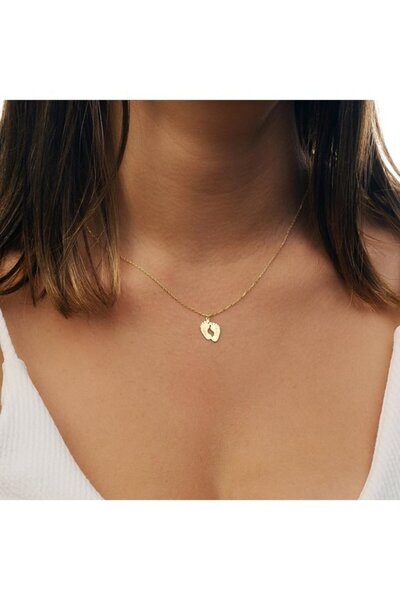 GÜMÜŞ Bebek Ayak İzli 24 Ayar Has Altın Kaplama Gümüş Kolye