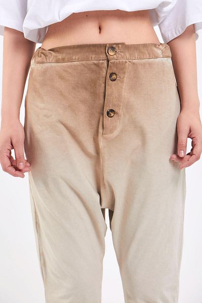 SİYAH FARE TASARIM Black Mouse Design Cappucino Harem Pants / Paulo X