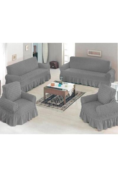 HEYTGAH Gray Twist Sofa 3211 - Sofa Sofa Bed Cover, Sofa Cover, One 3-One 2-Two Single Twist Cover