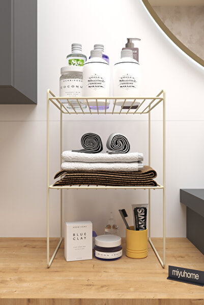 moniev Tezgah Üstü 3 Raflı Banyo Rafı Dolap İçi Düzenleyici Mutfak Rafı Tabak...