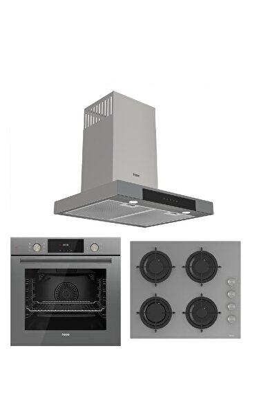 Ferre Flowart Serisi Gri MEGA ANKASTRE Set (cs208 + Qms63cpr +d102 )