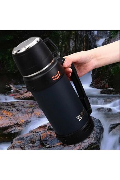 hediyeconcepti 1200ml Insulated Stainless Steel Cup Large Capacity Coffee Thermos Vacuum Bottle