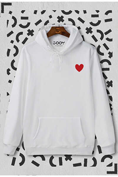 Jooy Company Φούτερ με κουκούλα με κουκούλα σε λευκή καρδιά