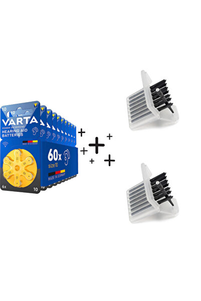 Varta 60 Adet Varta 10 Numara İşitme Cihaz Pili ve 2 adet 8’li Çubuk Filtre
