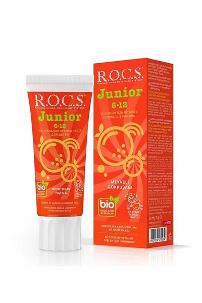 R.O.C.S. Fruit Rainbow Taste Toothpaste for Junior Children Age 6-12 74gr