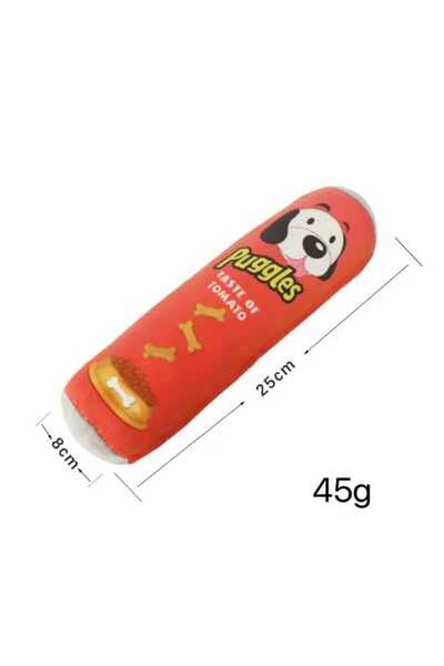 TİNEKE Puggles Durable Sound Dog Toy Tomato 1 Piece