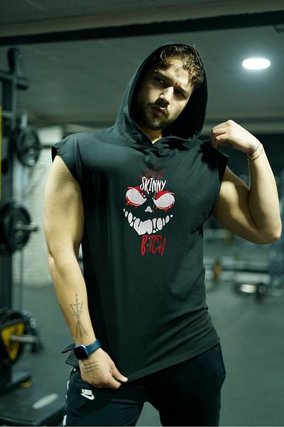 Oxlade Hooded Skinny B. Sports Undershirt - 100% Cotton, Oversize Cut