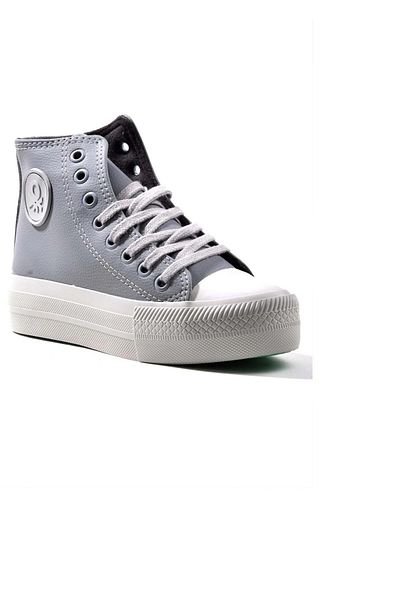 Benetton BN-31130 Pantofi sport pentru damă, gri înalți