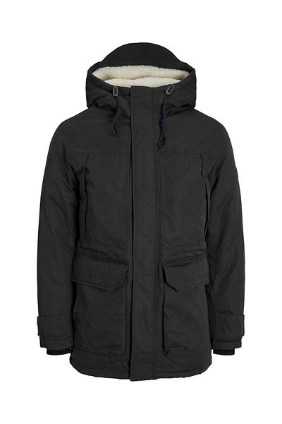 Jack & Jones Jacke CLIP Kapuze oder gefütterter Parka, gepolsterter Reißverschluss und Taschen