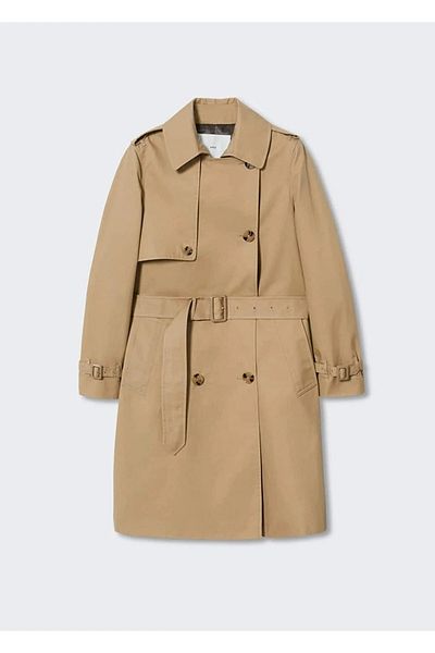 MANGO Beiger Damen-Trenchcoat 37052879