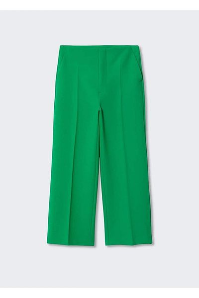 MANGO Pantaloni verzi de damă 37084395
