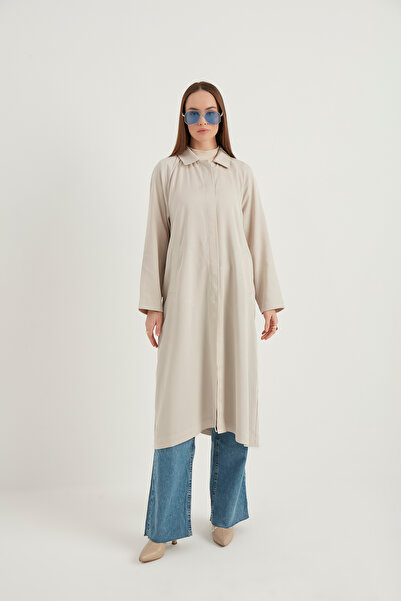 You&More Kadın Mevsimlik Bej Trençkot