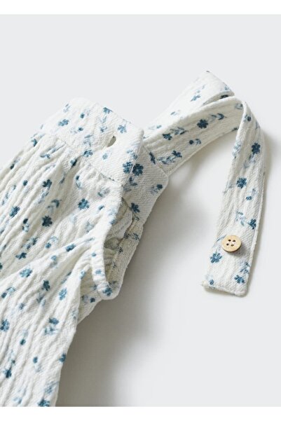 MANGO Baby Patterned cotton one-piece jumpsuit