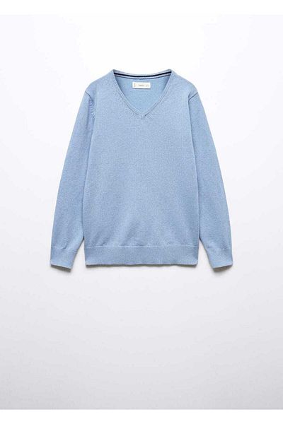 MANGO Kids Pulover Albastru Pentru Copii