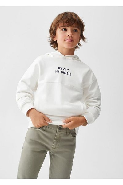 MANGO Kids Gerade geschnittene Flanellhose