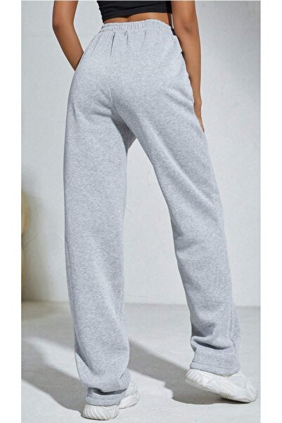 FUNSTYLE Kadın Baggy Gri Mevsimlik Eşofman Altı