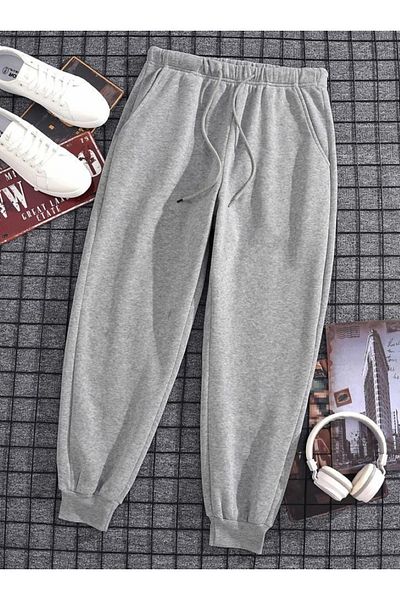 FUNSTYLE Jogger Basic Rubber Leg Seasonal Grey Sweatpants