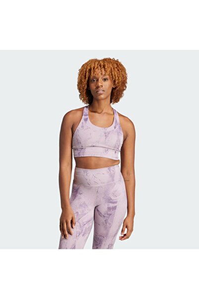 adidas Run Pocket Medium Support Aop Bra Iteration Kadın Büstiyer