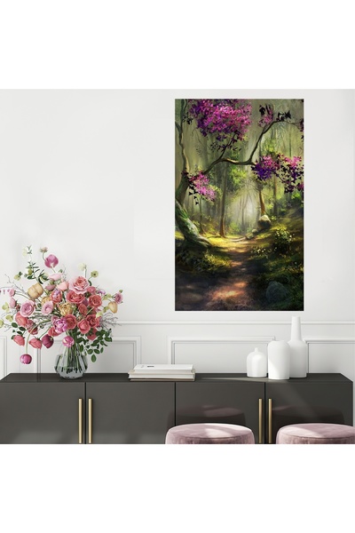 HDART Modern Orman Ağaç Doğa Dekoratif Duvar Kanvas Tablo Tablosu Ev Salon Ya...