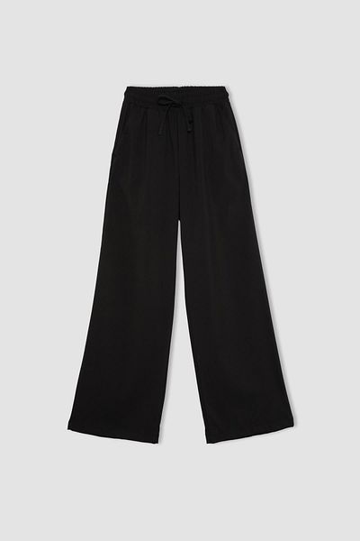 DeFacto Wide Leg Wide Leg Pants with Wide Loose Legs and Elastic Waist with Laces Y6981Az24Sp