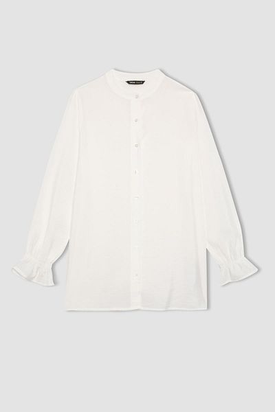 DeFacto Regular Fit Basic Solid Long Sleeve Shirt B1558Ax24Sp