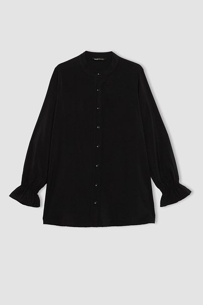DeFacto Regular Fit Basic Solid Long Sleeve Shirt B1558Ax24Sp