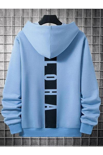 DAXİS Sportwear Company UNISEX ALOHA BACK PRINTED HOODED SWEATSHIRT DAXİS Sportwear Company