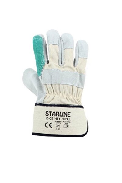 Starline E-051-by Takviyeli Deri Eldiven No:10 Paket : 10 Çift