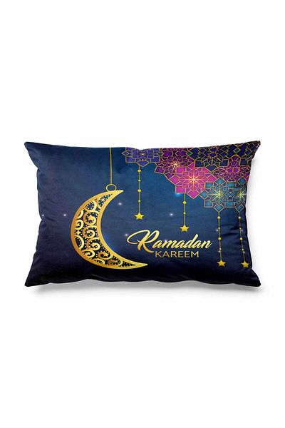 Pilloveland Husă de pernă dreptunghiulară Ramadan Akide, imprimată pe două fețe, din piele intoarsa Ramadan Kareem