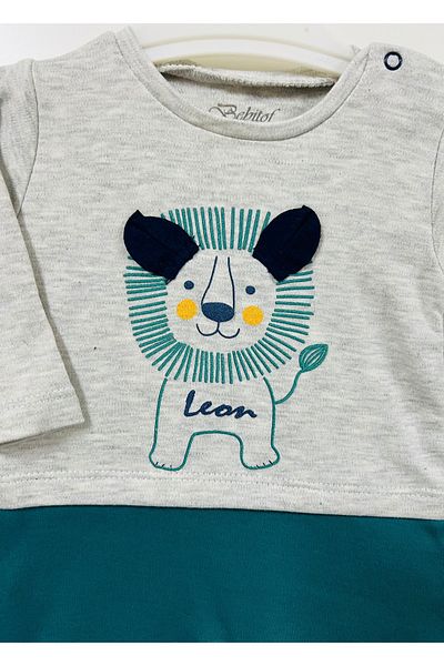 Kidstrend Baby Boy 0-6 Months Bebitof Lion Jumpsuit 100% Cotton