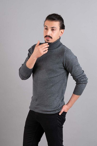 AKÇAYLAR Ανδρικό πλεκτό πουλόβερ Slimfit ζιβάγκο
