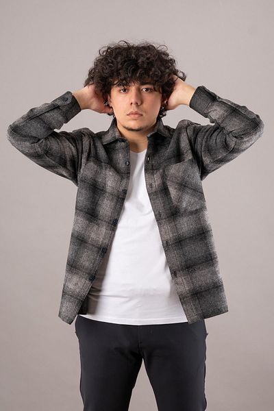 BİCAN Мъжка риза Bican Pocket Oversize Lumberjack