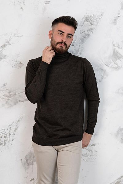 AKÇAYLAR Мъжки пуловер с поло яка Slim Fit