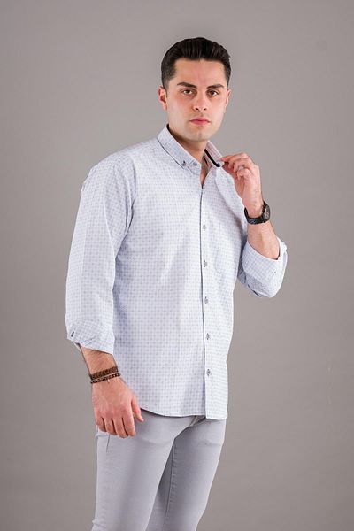 BİCAN Μακρυμάνικο πουκάμισο Bican Classic Cut με μοτίβο τσέπης