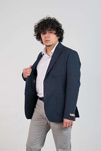 Sır Slimfit Torba Cep Dokulu Astarsız Erkek Tek Ceket