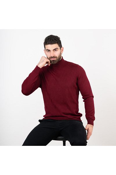 San&Fa Turtleneck Slimfit Men's Knitwear Sweater
