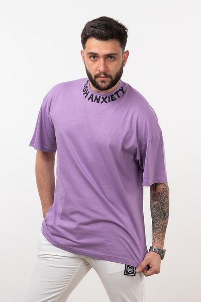 AKÇAYLAR Ανδρικό μπλουζάκι Oversize από βαμβακερό βαμβάκι