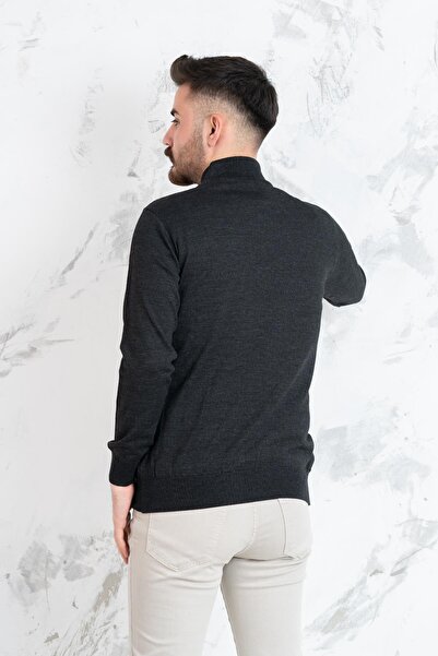 Woolen World Yarım Balıçı Regular Fit Візерунковий чоловічий светр