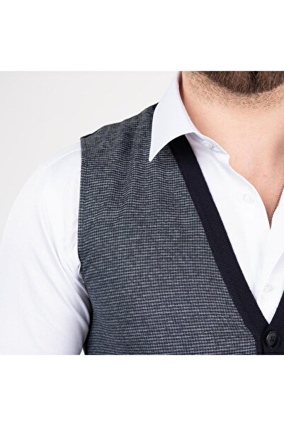 AKÇAYLAR Sir Slimfit Трикотажний тонкий чоловічий жилет