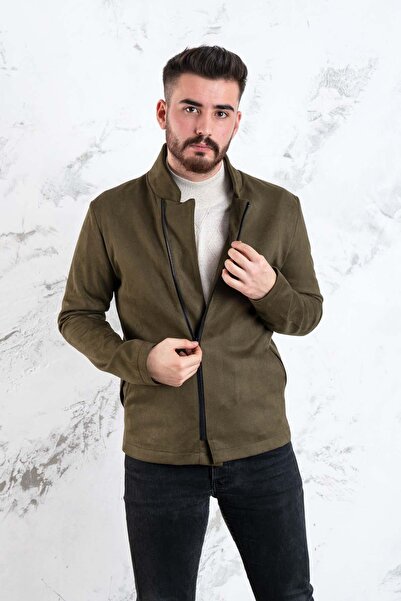 AKÇAYLAR Nubuk Baharlık Slimfit Mont