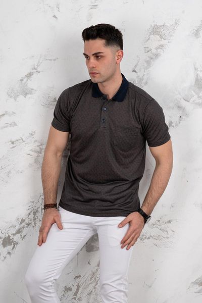 AKÇAYLAR Ανδρικό μπλουζάκι Polo Collar Pocket Classic Cut Pattern