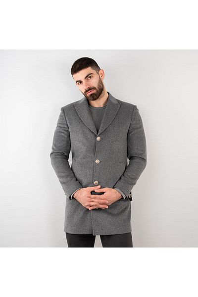 AKÇAYLAR Ανδρικό παλτό με κασμίρ Sir Regular Fit